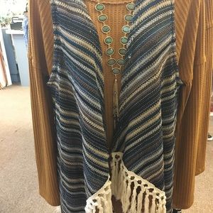 Umgee Boutique cardigan with fringe
